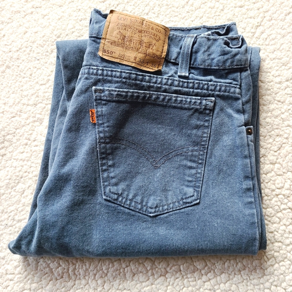 LEVI'S 550 ZIP FLY~ VINTAGE ORANGE TAB~🎊HP🎊 - Picture 2 of 7